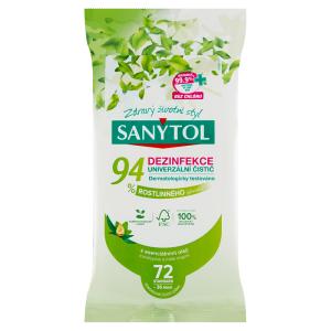 Sanytol dezinfekce 94% rostlinného původu utěrky 2 x 36 ks