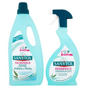 Sanytol dezinfekce čistič podlahy & plochy 1 l + univerzální čistič 500 ml