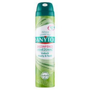 Sanytol dezinfekce osvěžovač vzduchu ploch a textilií mentolová vůně 300 ml