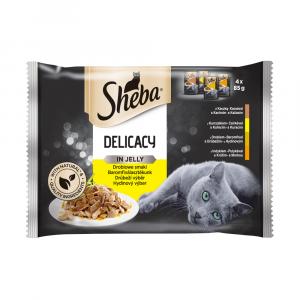 SHEBA kapsička Delicacy drůbeží výběr 4pack 340 g
