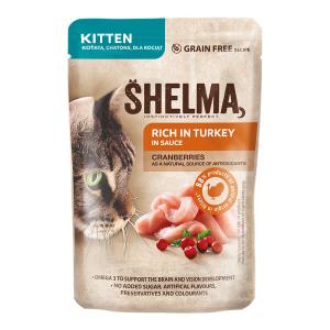 Shelma kapsička pro kotě s krůtou a brusinkami 85 g