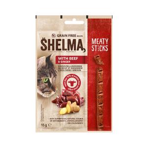 Shelma Snack masové tyčinky s hovězím a zázvorem 15 g