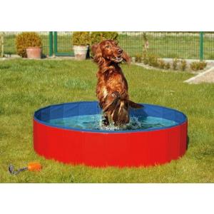 Skládací bazén pro psy červeno-modrý 160x30cm