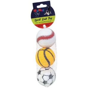 Sportovní tenisový míč pískací 6,5 cm (3ks v bal. ) HIPHOP DOG