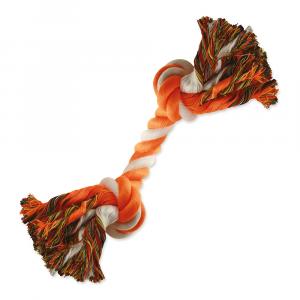 Uzel DOG FANTASY bavlněný oranžovo-bílý 2 knoty 20 cm