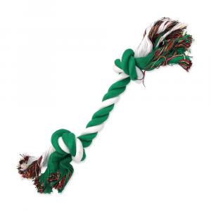 Uzel DOG FANTASY bavlněný zeleno-bílý 2 knoty 30 cm