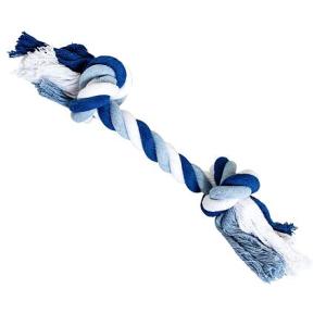 Uzel HipHop bavlněný 2 knoty - tm. modrá, sv. modrá, bílá 20cm