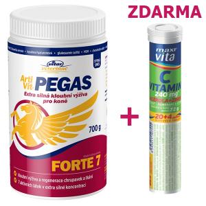 VITAR Veterinae Artivit Pegas Forte 7 extra silný pro koně 700 g + Maxivita - šumivý vitamín C ZDARMA