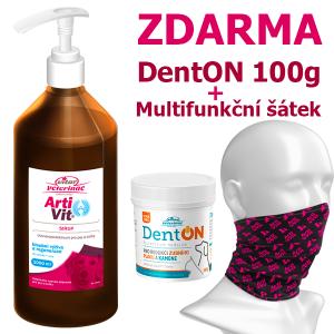 VITAR Veterinae Artivit Sirup 1000 ml + DentOn 100 g + multifukční šátek