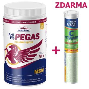 VITAR Veterinae Pegas MSM pre kone 720 g + Maxivita - šumivý vitamín C ZADARMO