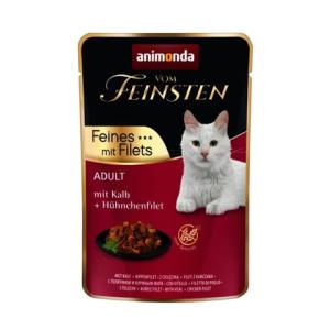 Vom Feinsten Adult FEINES m. Fillets - telecí + kuřecí filet, kapsička pro kočky 85 g
